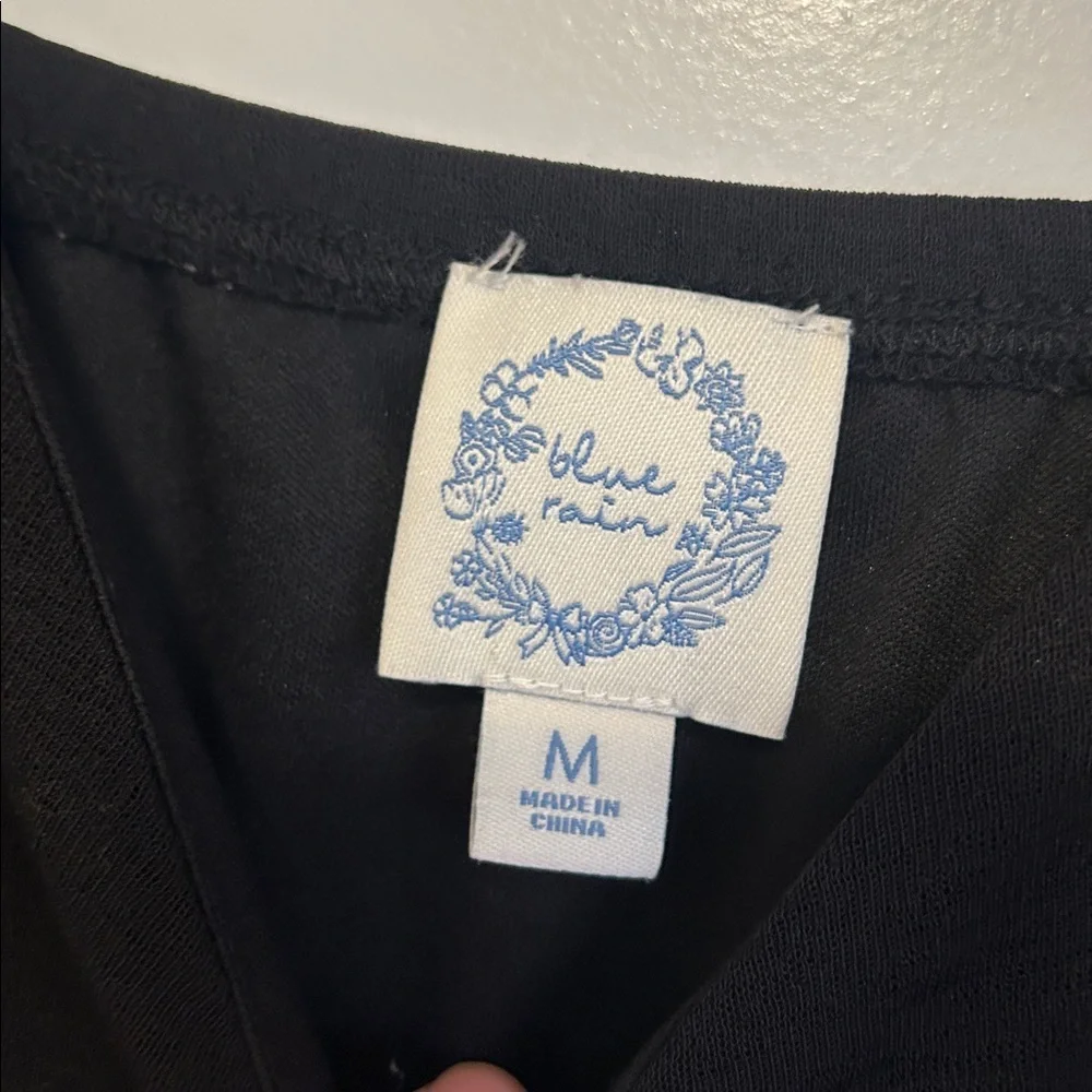 Blue Rain Black Spaghetti Strap Romper Size Medium - Picture 6 of 10